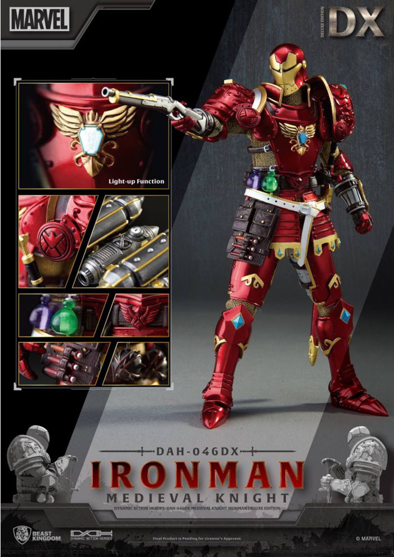 Marvel - DAH-046DX - Medieval Knight - Iron Man Deluxe Version - flash vidéo