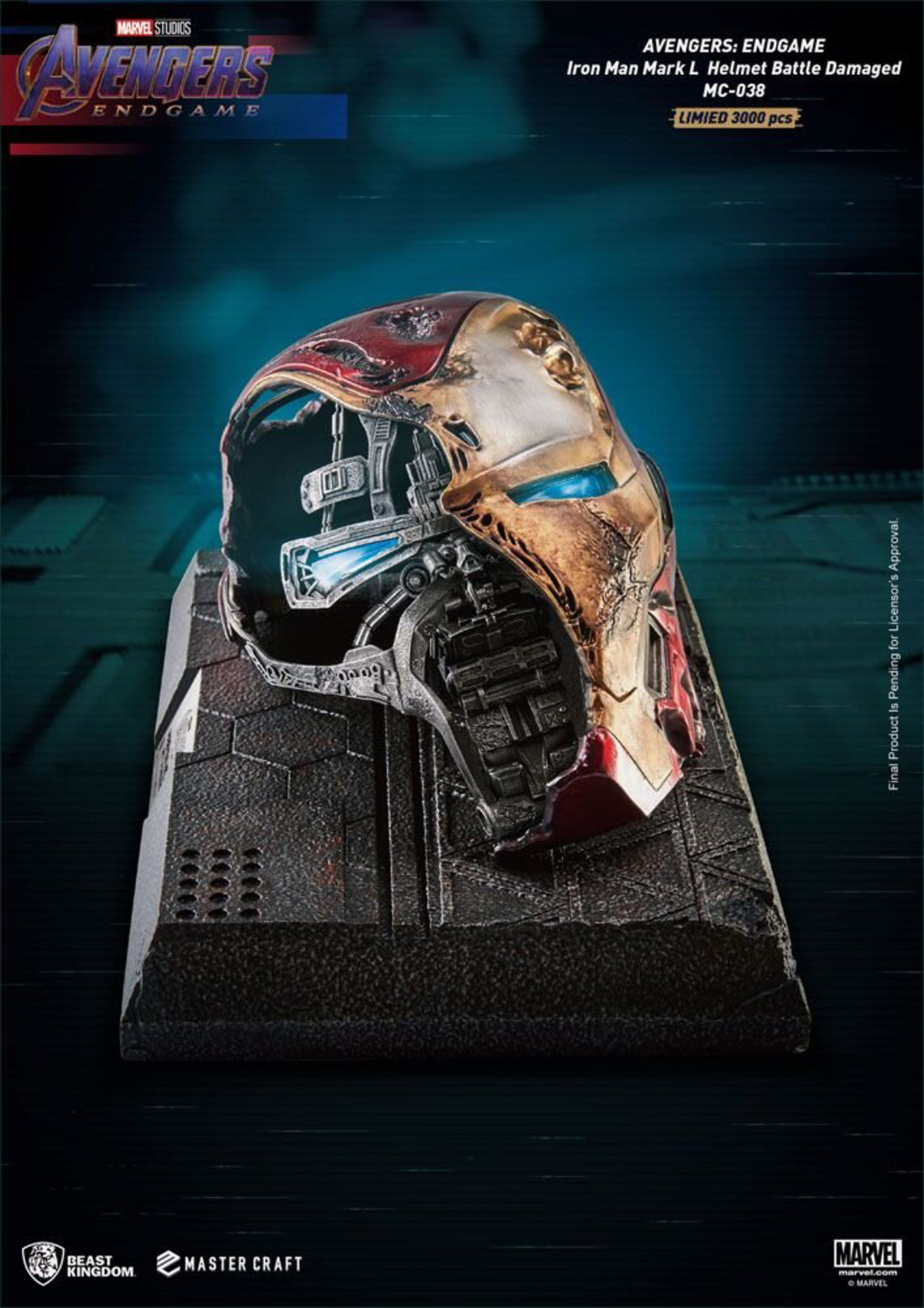 Marvel - MC-038 - Avengers : Endgame - Iron Man Mark50 Casque Endommagé Master Craft - flash vidéo