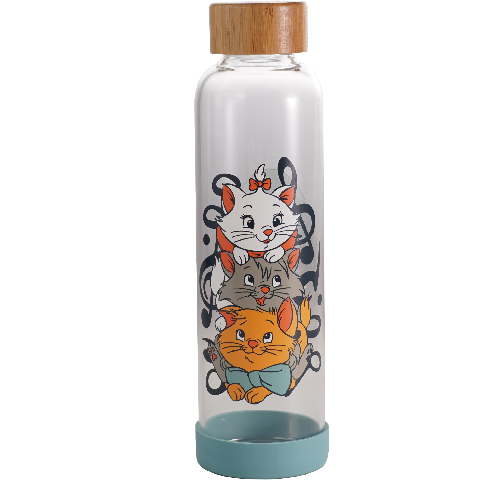 Disney - Bouteille d'eau en verre Les Aristochats 500ml - flash vidéo