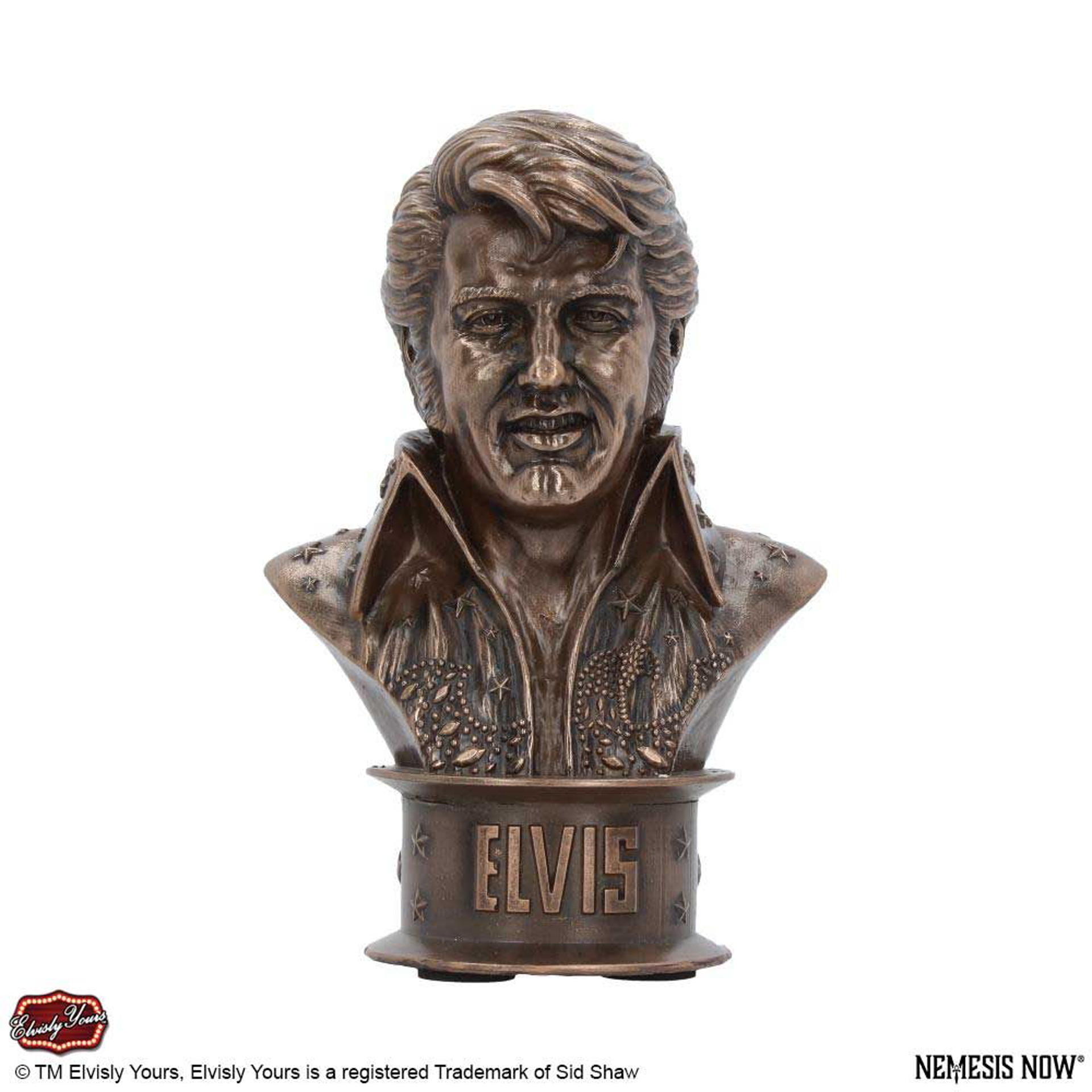Elvis - Buste Elvis (Finition en bronze) 18cm - flash vidéo