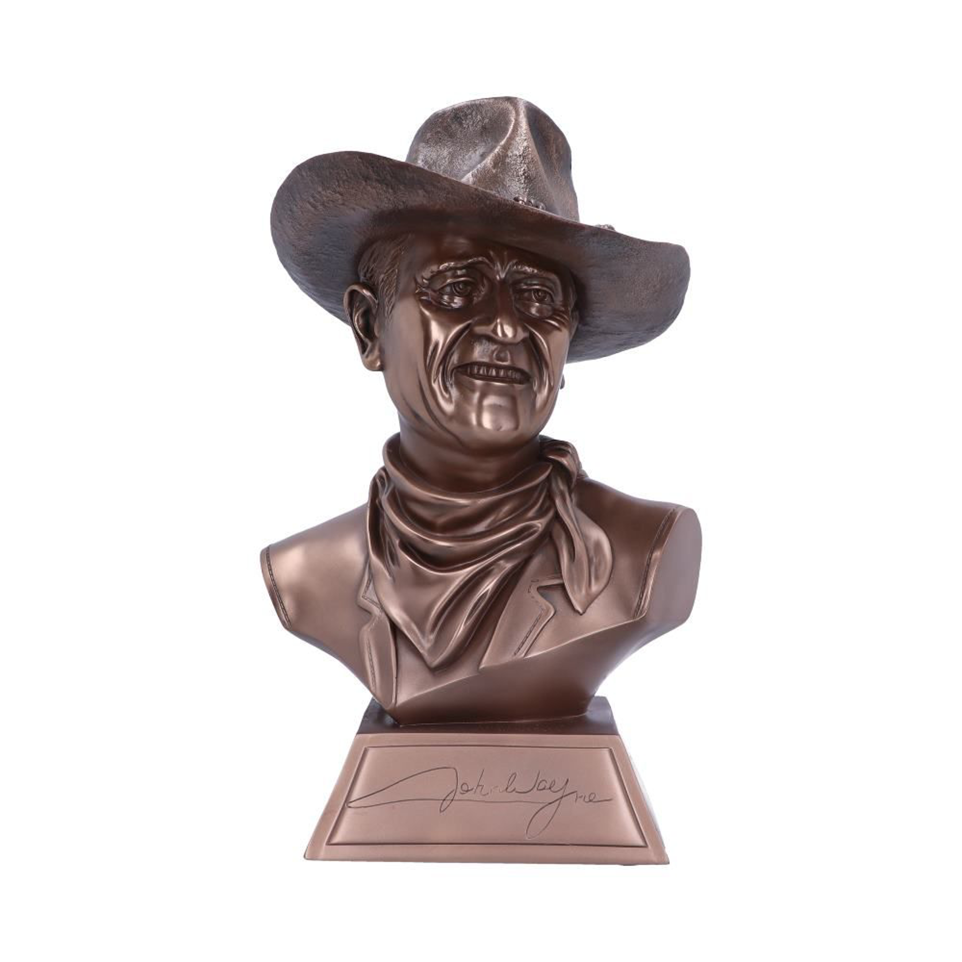 John Wayne - Buste John Wayne (Finition en bronze) 40cm - flash vidéo
