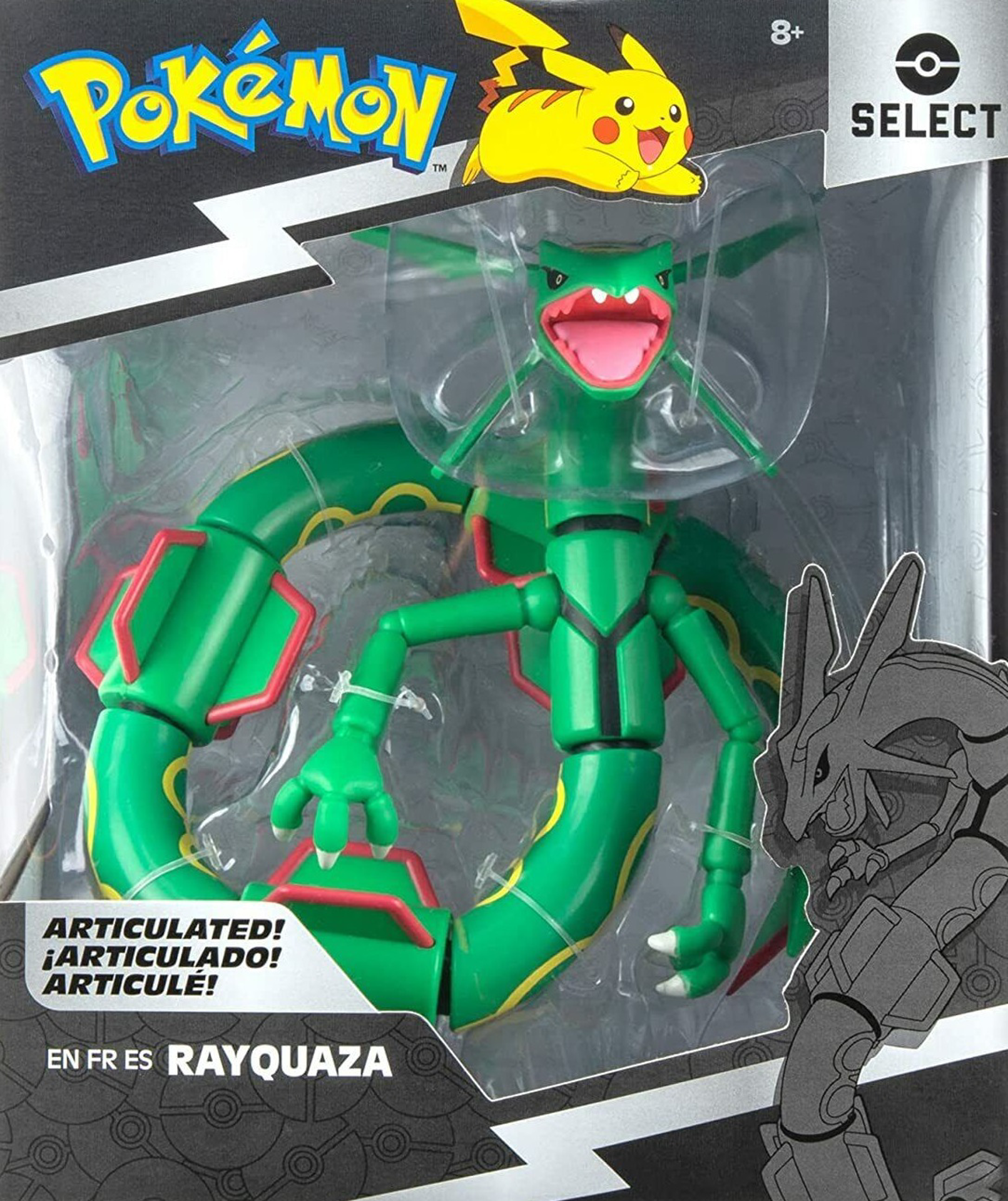 Pokémon - Figurine articulée Select Rayquaza - flash vidéo