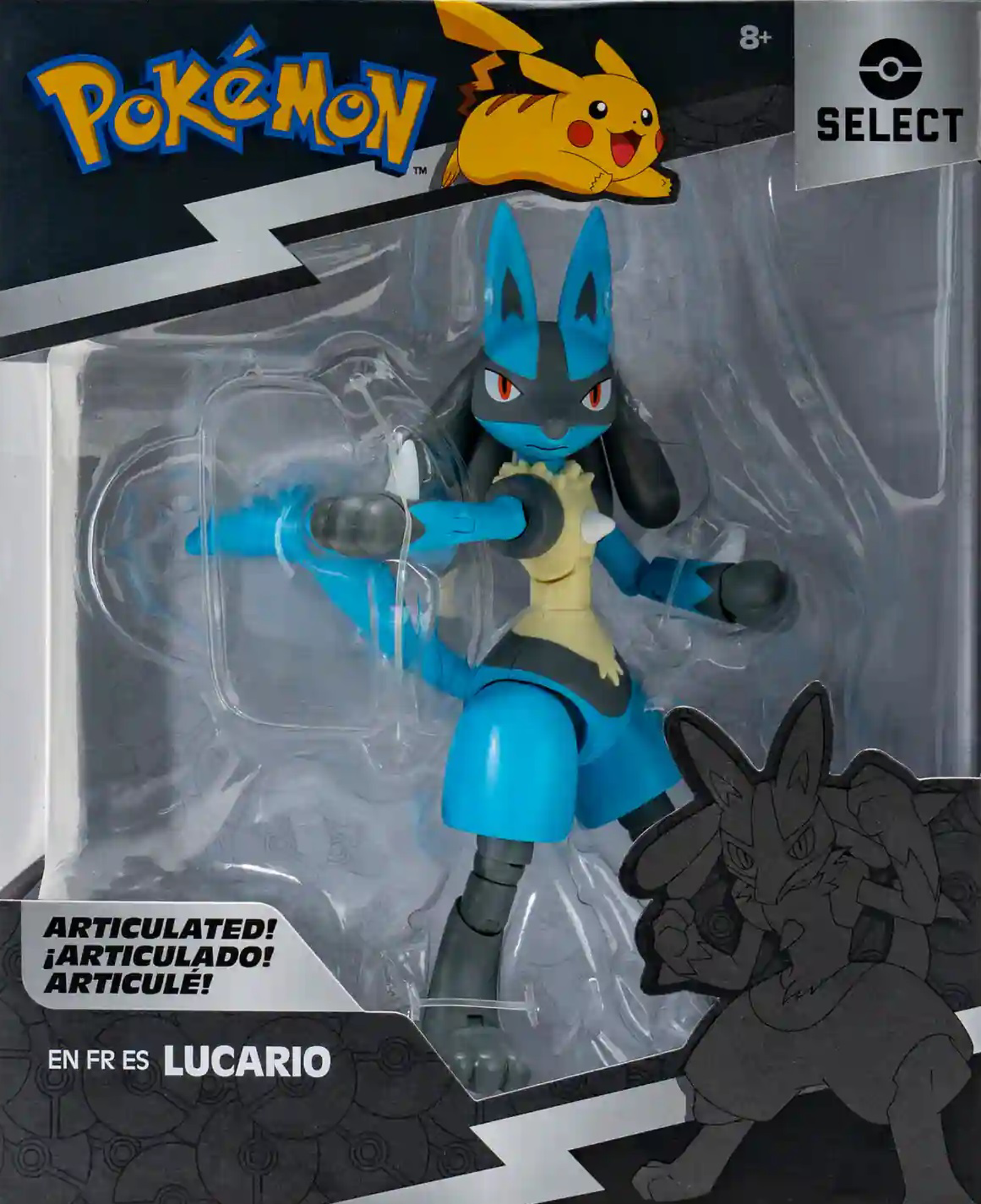 Pokémon - Figurine articulée Select Lucario - flash vidéo