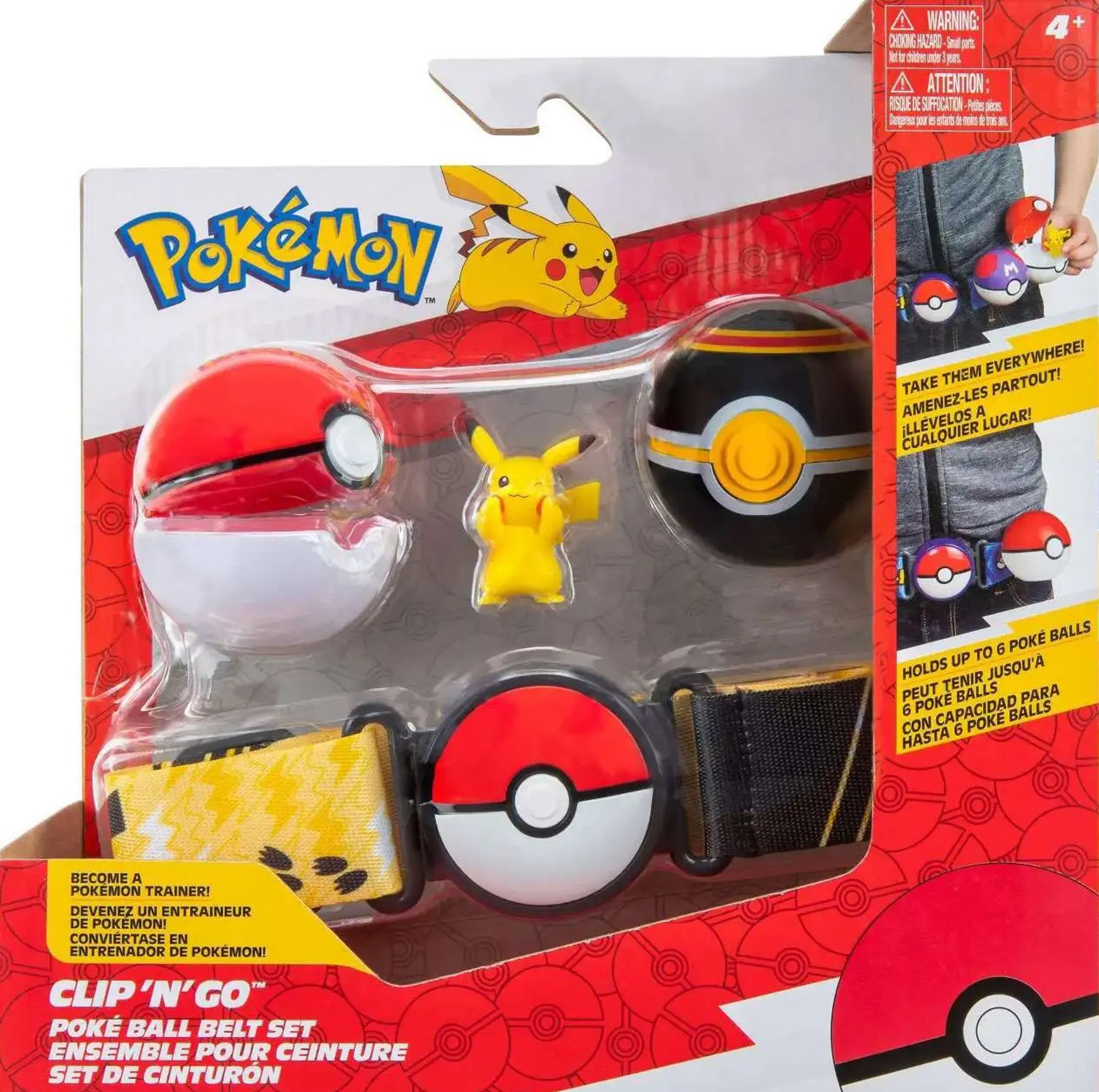 Pokémon - Ensemble pour ceinture Clip 'N' Go Luxe Ball et Pikachu - flash vidéo
