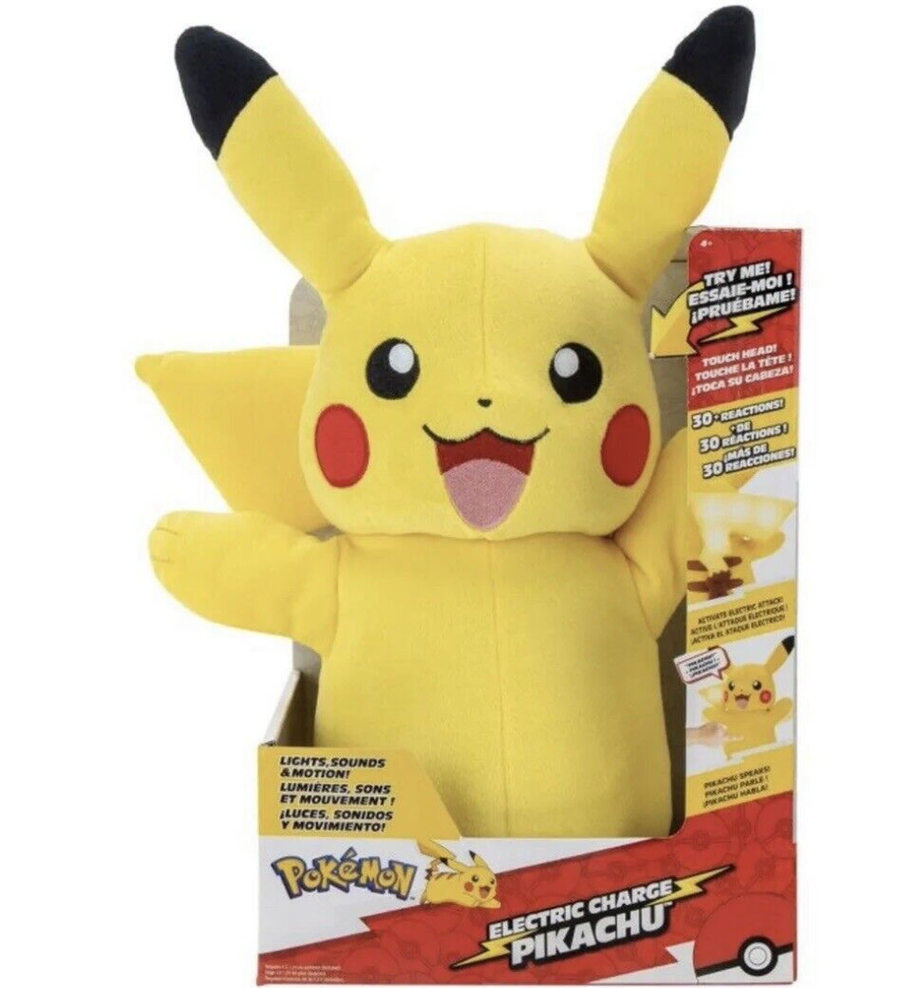 Pokémon - Peluche électronique interactive Electric Charge Pikachu - flash vidéo