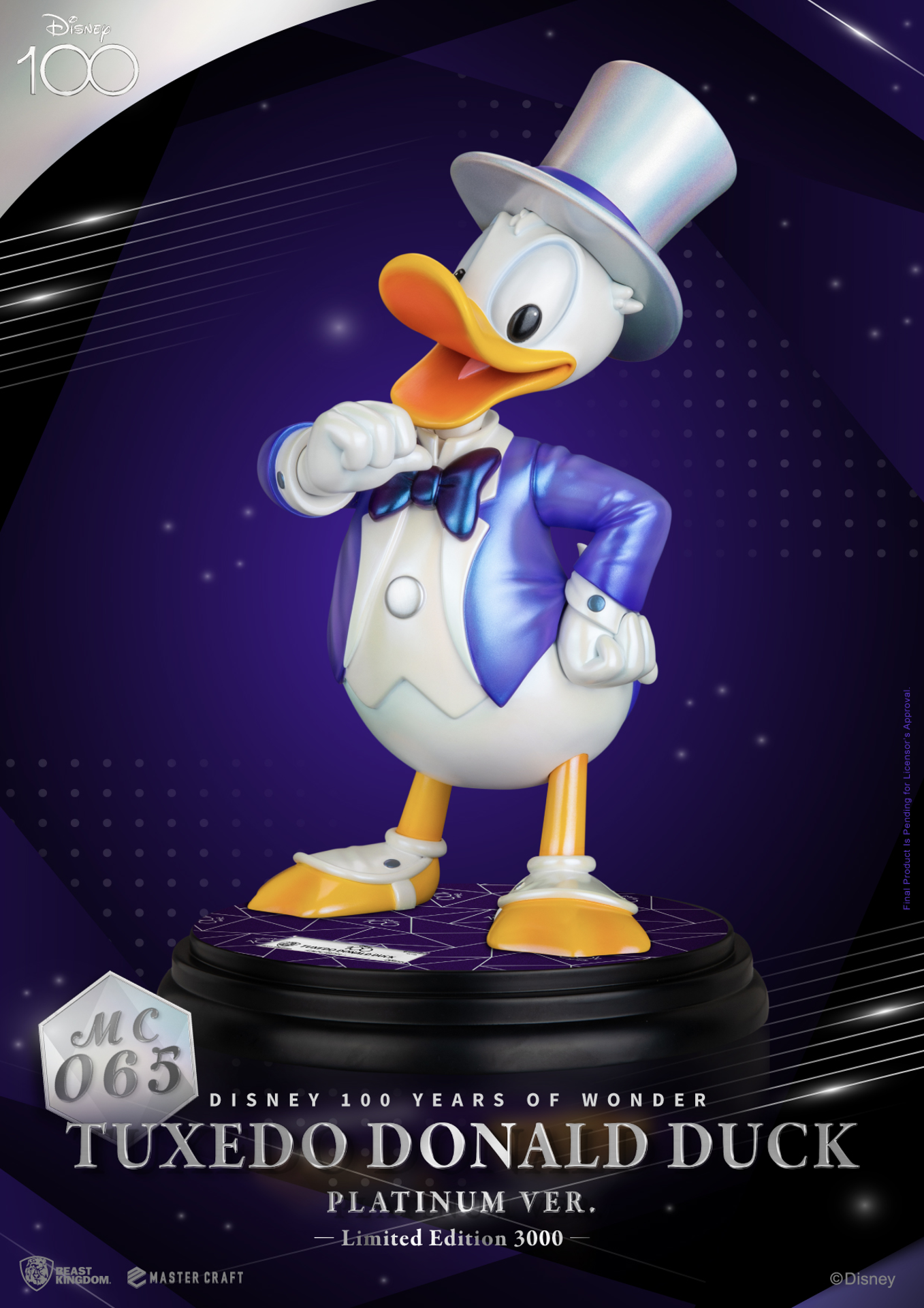 Disney - MC-065 - Disney 100 Years of Wonder - Tuxedo Donald Duck Master Craft (Ver. Platinum) - flash vidéo
