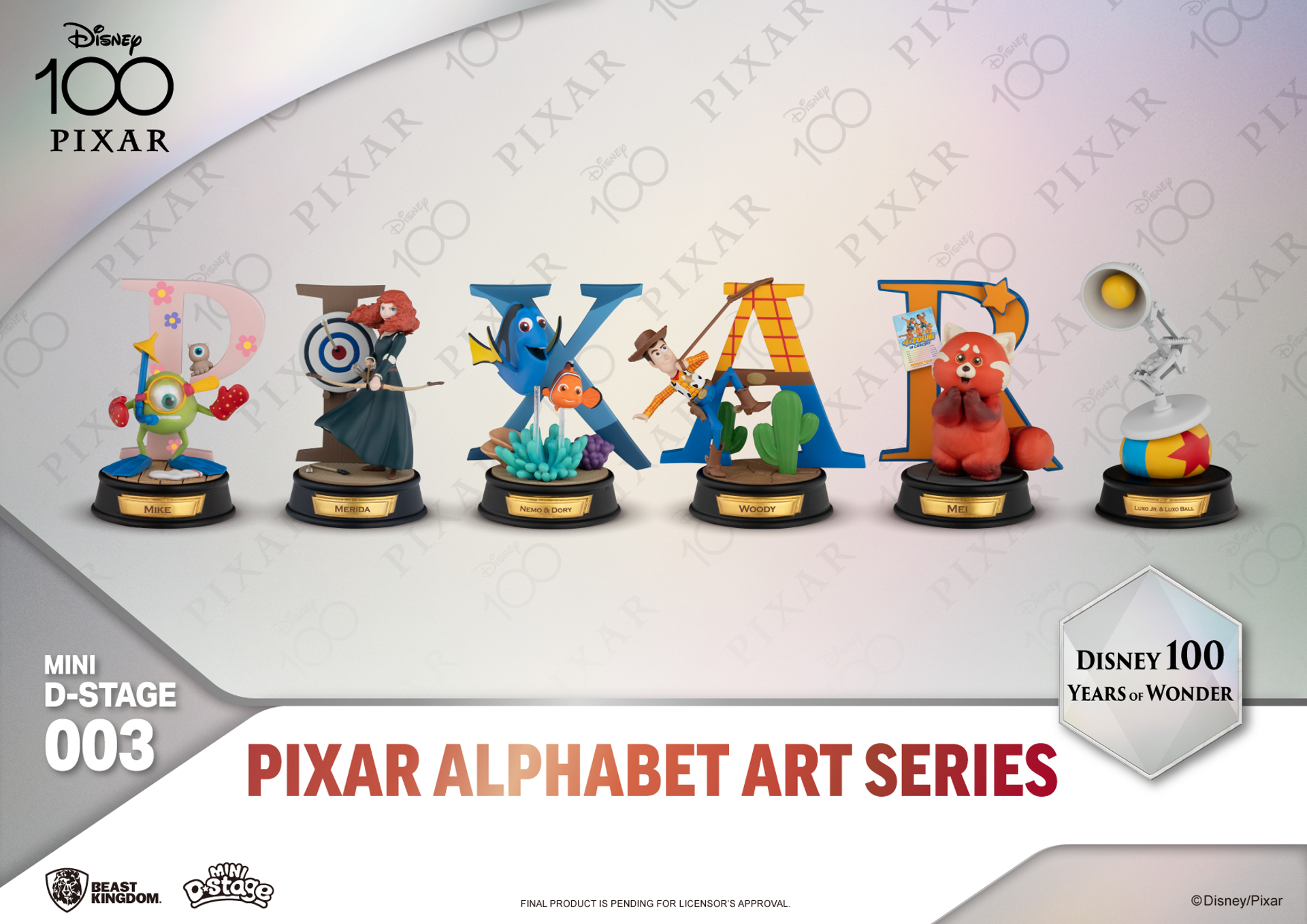Disney - Mini Diorama-003 - Disney 100 Years of Wonder - Pixar Alphabet Art Series (Set) - flash vidéo
