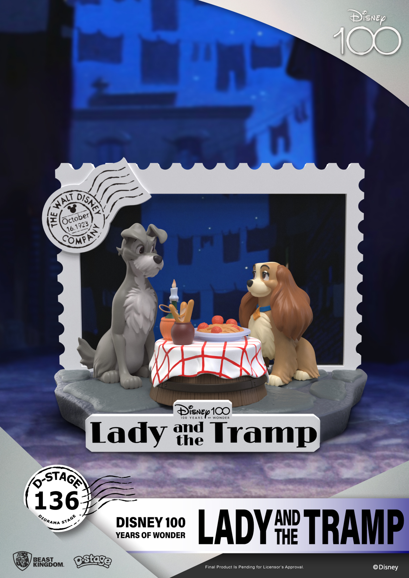 Disney - Diorama-136 - Disney 100th Years of Wonder - La Belle et le Clochard - flash vidéo