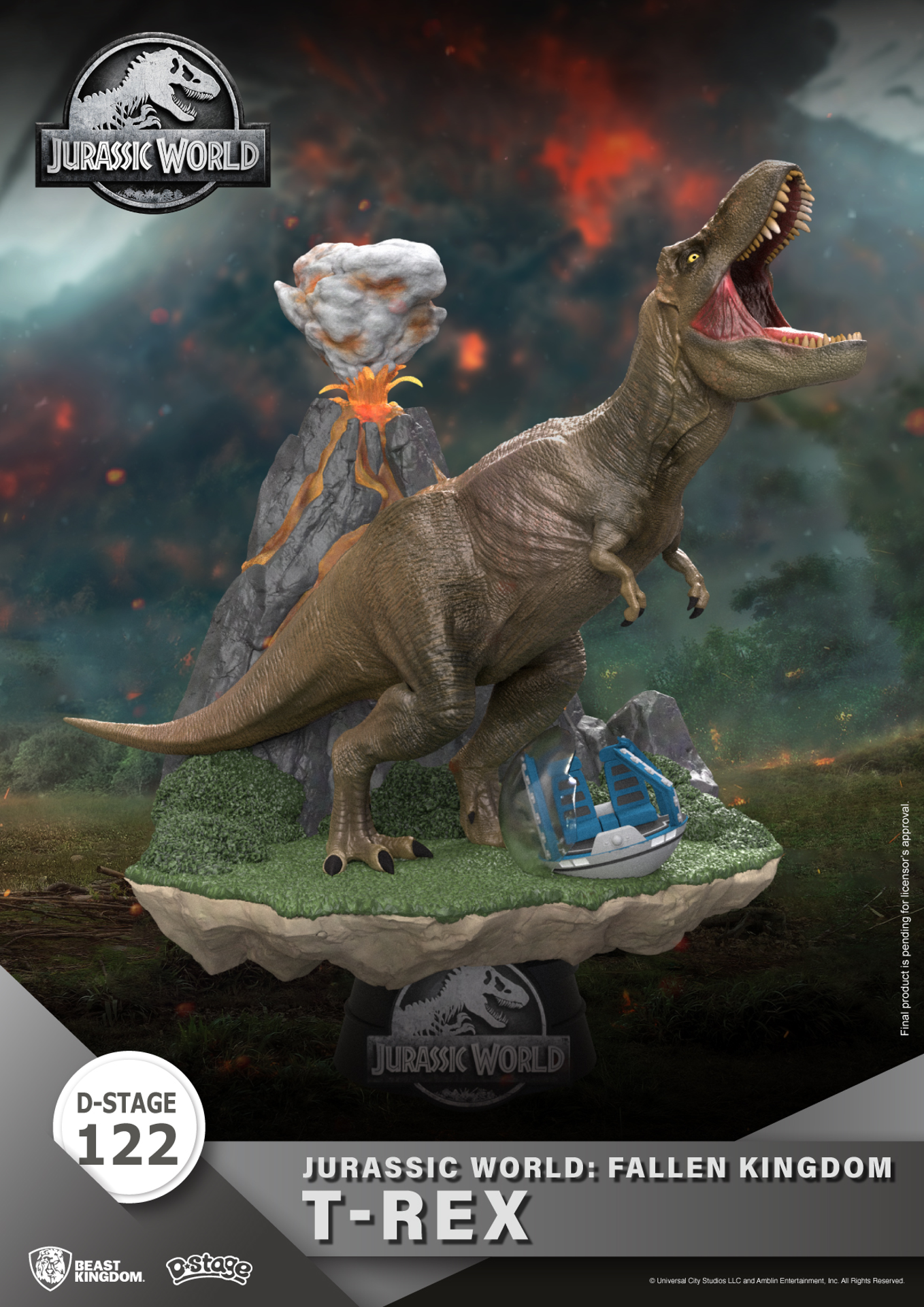 Universal - Diorama-122 - Jurassic World : Fallen Kingdom - T-Rex - flash vidéo
