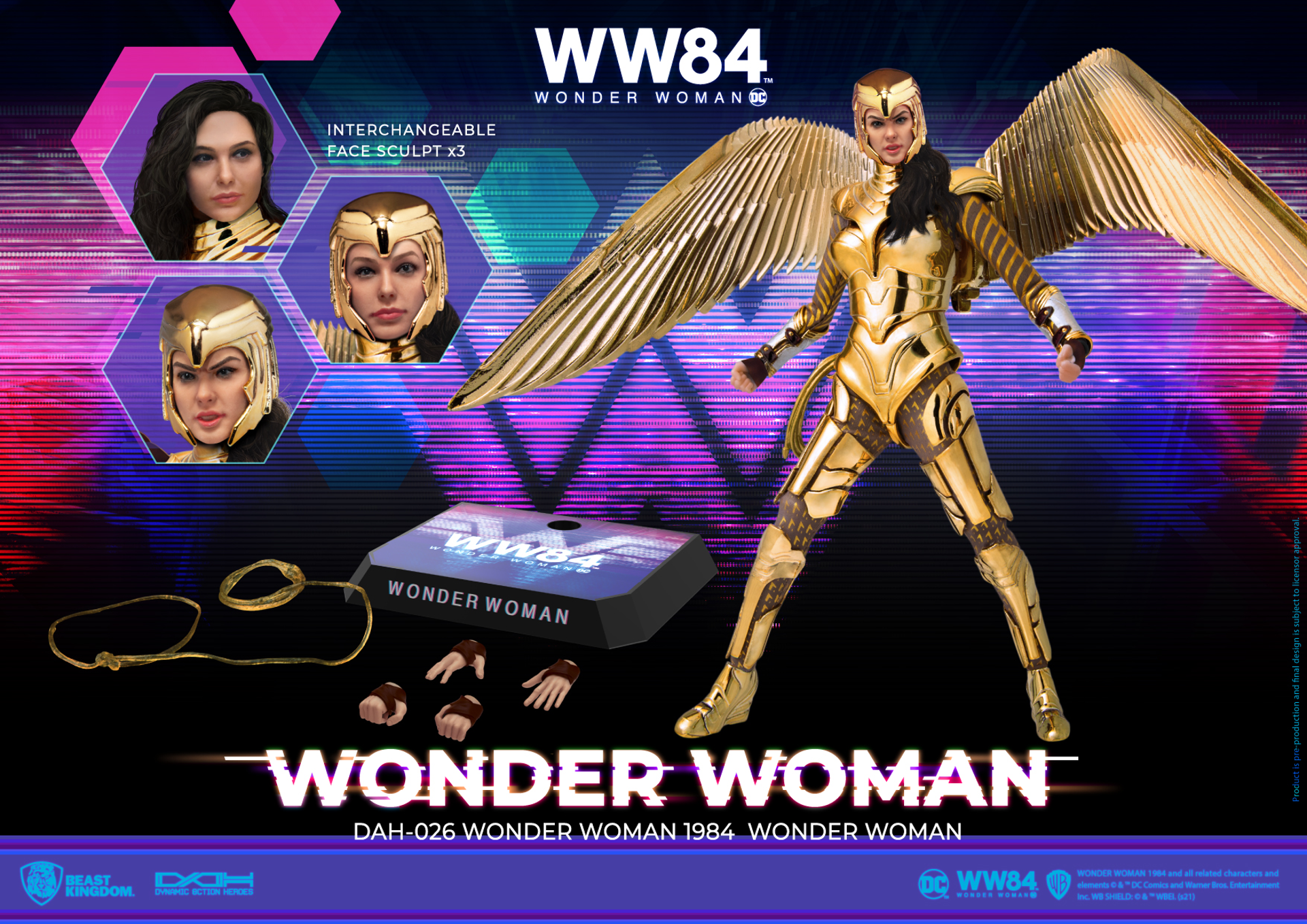 WB/DC - DAH-026 - Wonder Woman 1984 - Wonder Woman en Armure Dorée - flash vidéo