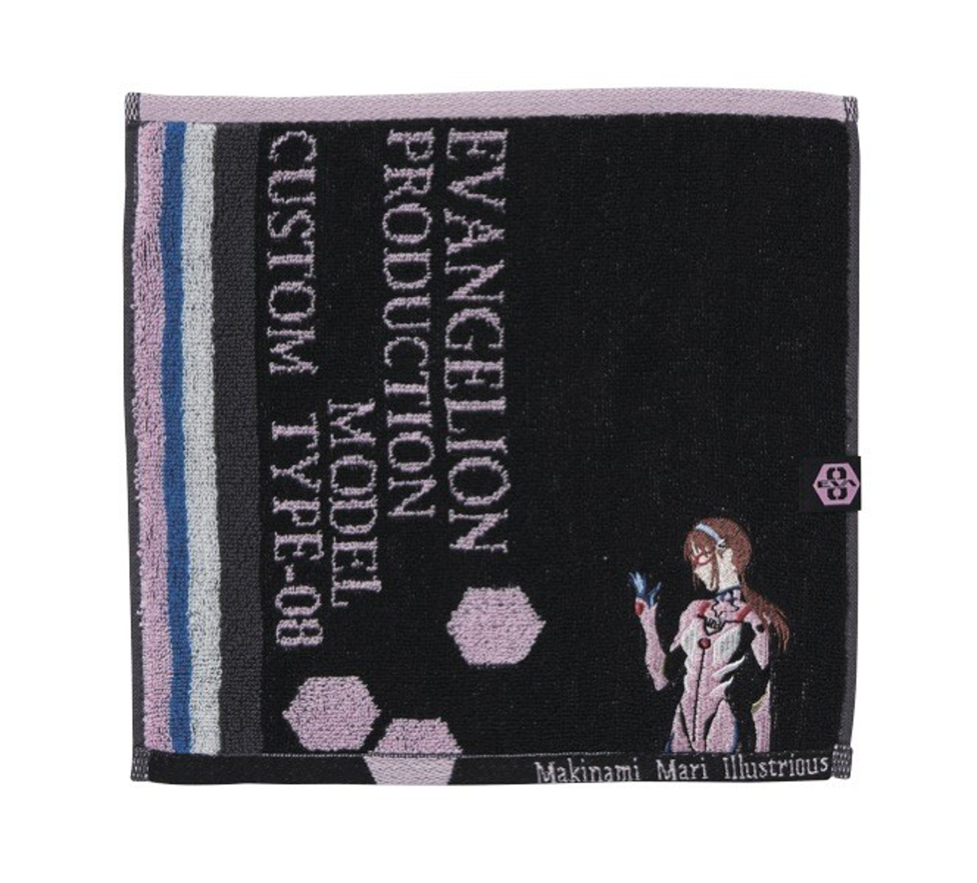 Evangelion - Essuie-mains Mari Makinami et Evangelion Unité-08 25x25cm - flash vidéo