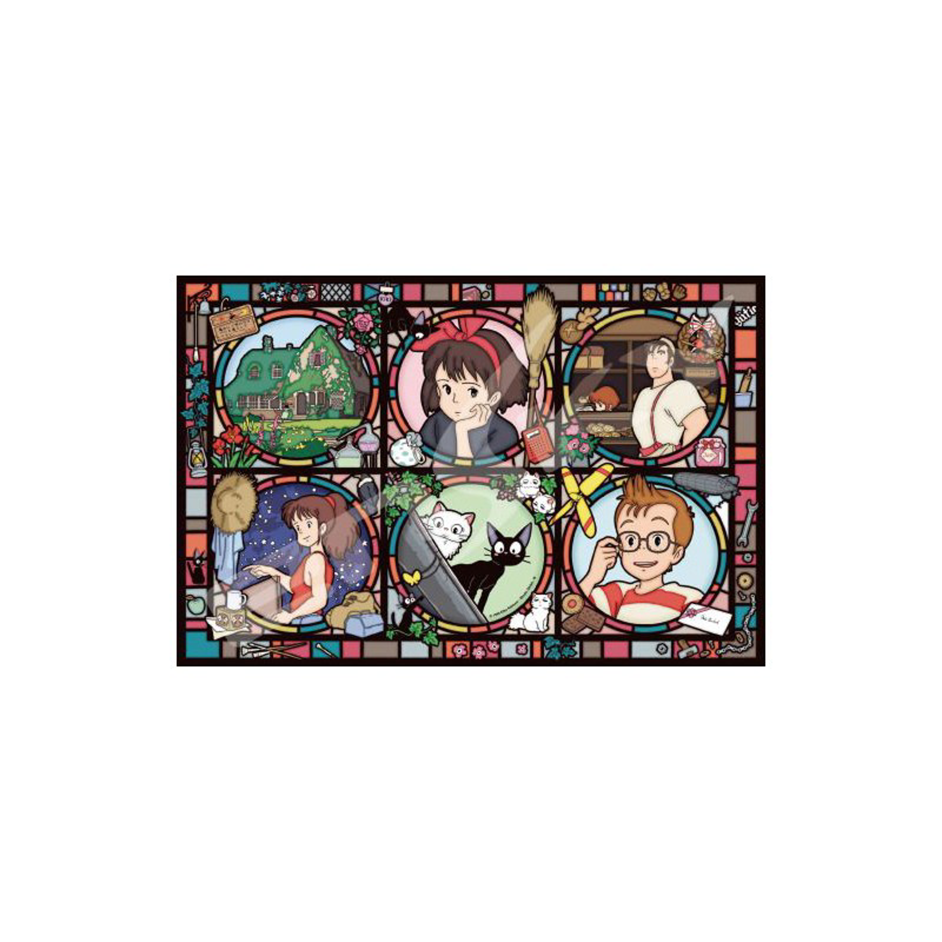Ghibli - Kiki la petite sorcière - Puzzle effet vitrail Ville de Koriko 1000pcs - flash vidéo