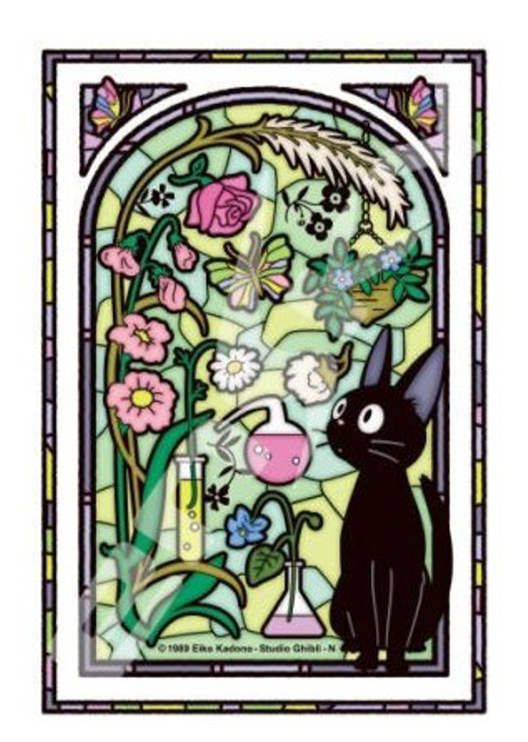 Ghibli - Kiki la petite sorcière - Puzzle effet vitrail Jiji dans la serre 126pcs - flash vidéo