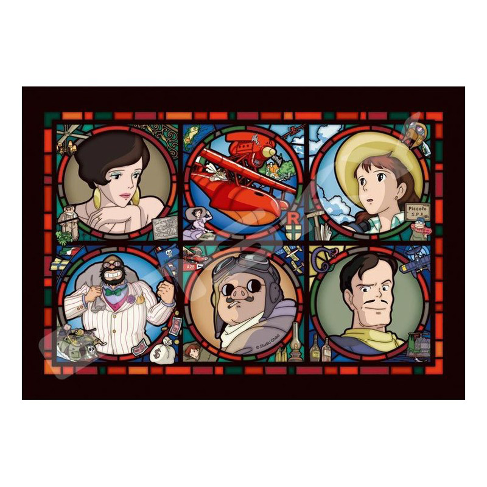 Ghibli - Porco Rosso - Puzzle effet vitrail Une lettre de la mer Adriatique 208pcs - flash vidéo