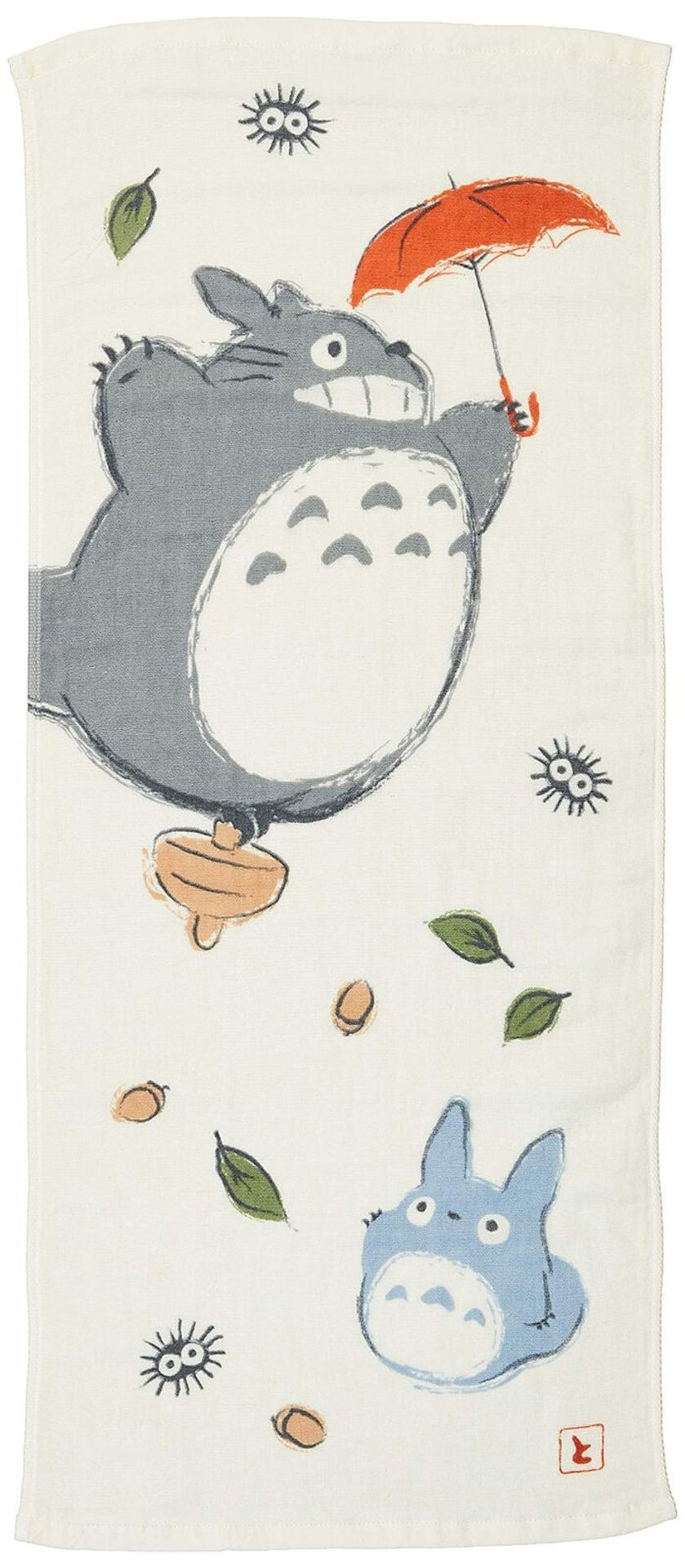 Ghibli - Mon voisin Totoro - Serviette Totoro avec un parapluie 34x80cm - flash vidéo