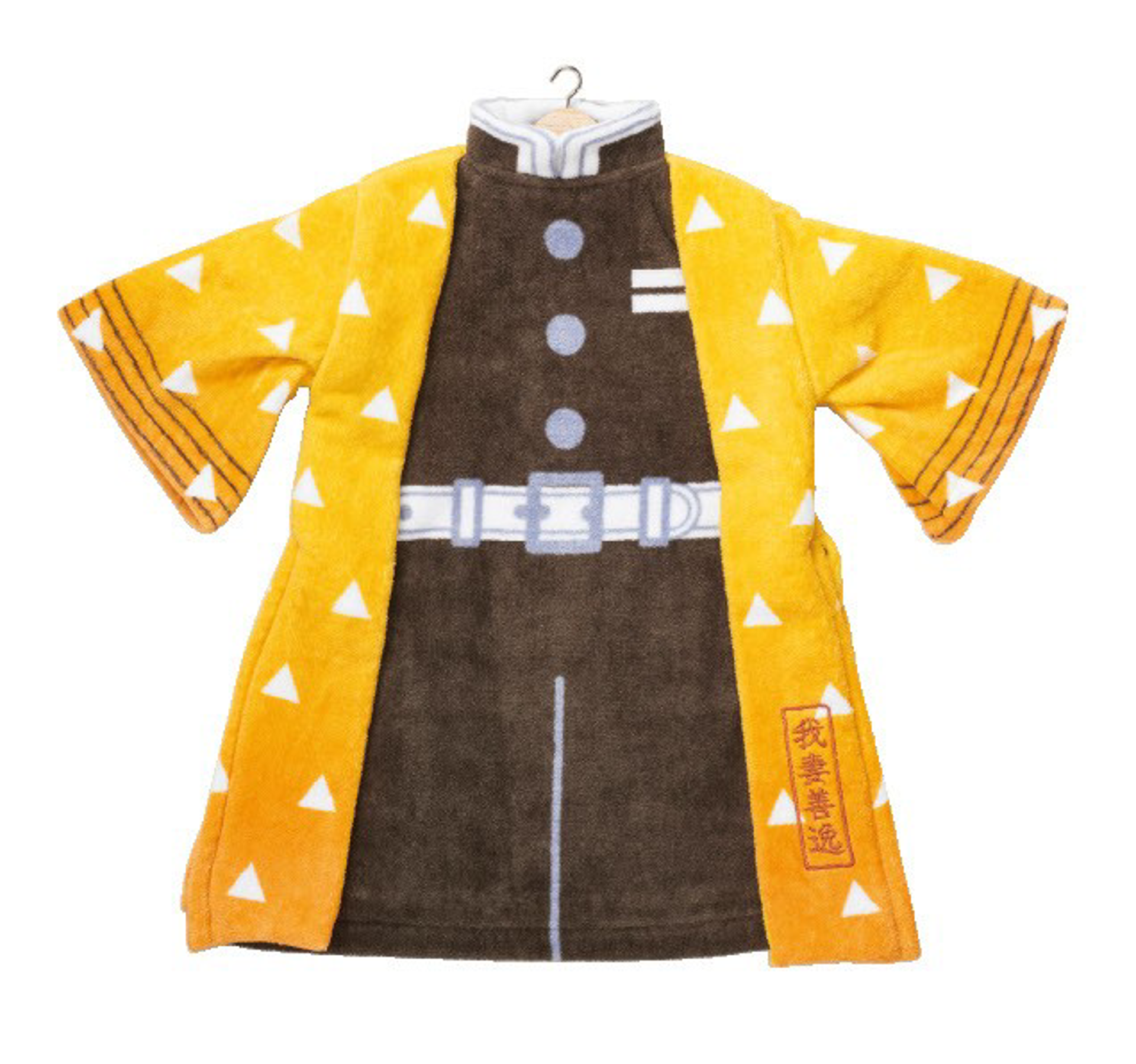 Demon Slayer: Kimetsu no Yaiba - Serviette en forme de tenue de Zenitsu Agatsuma 43x54cm - flash vidéo