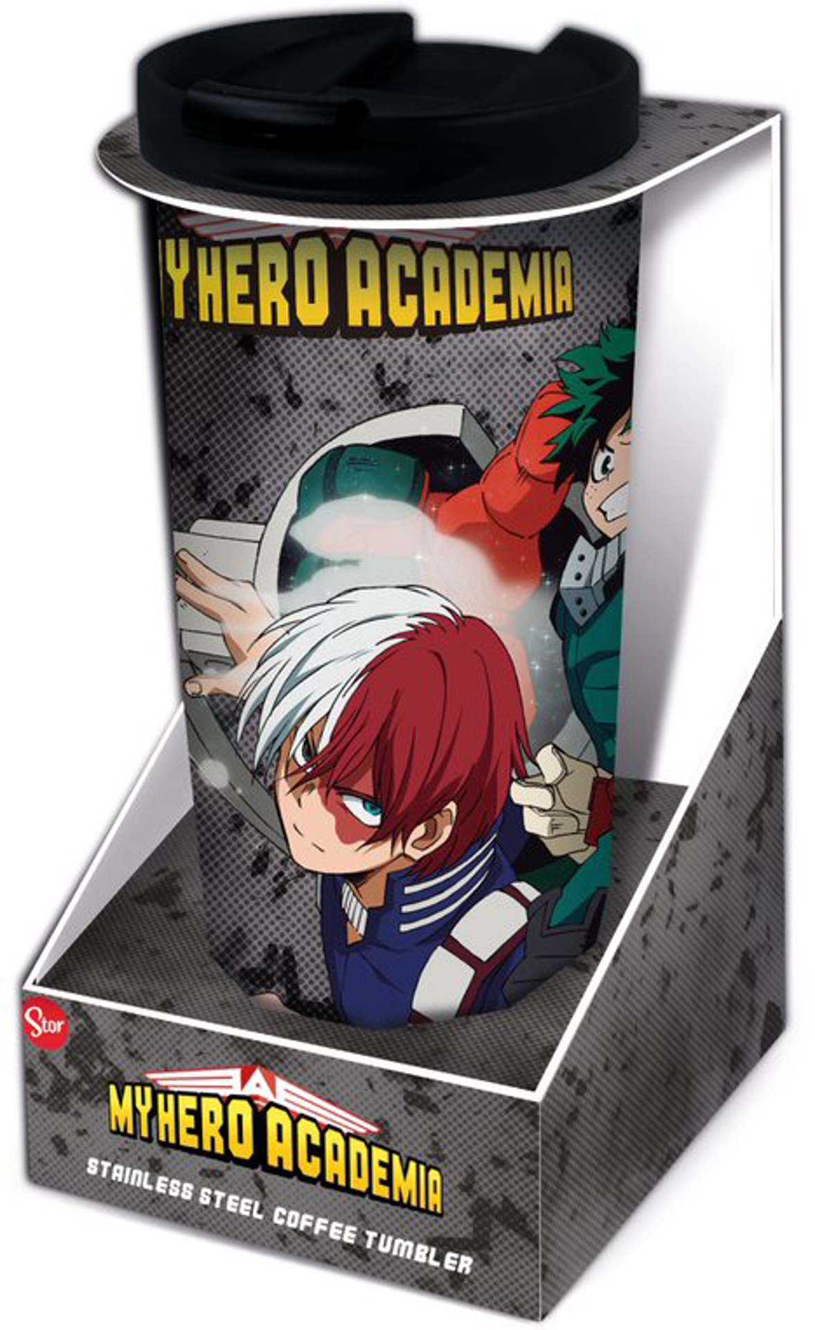 Stor Young Adult - My Hero Academia - Mug de voyage isotherme inoxidable en métal - 425 ML - flash vidéo