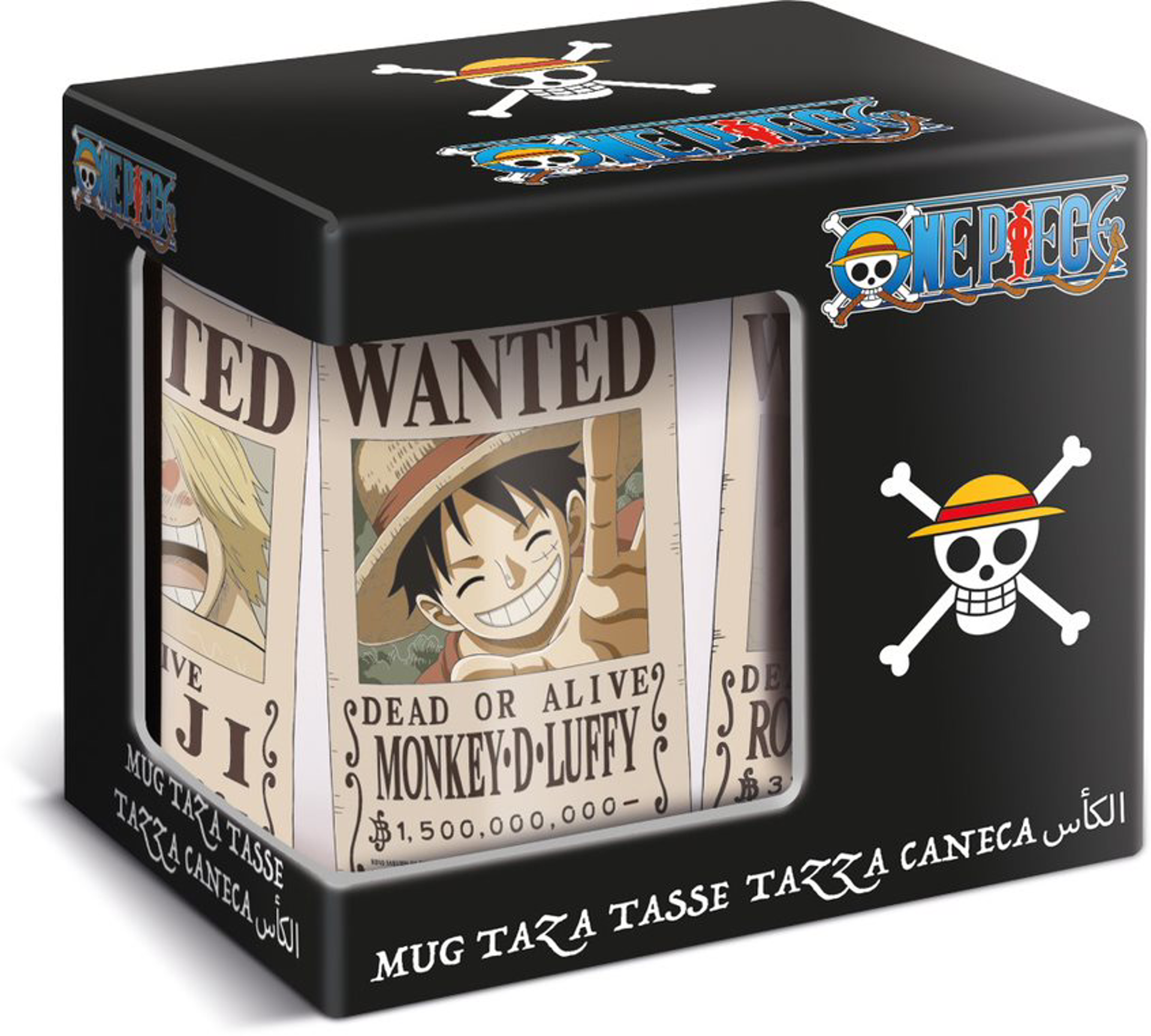 Stor Young Adult - One Piece - Mug Céramique en Boîte Cadeau - Affiches Wanted - 325 ML