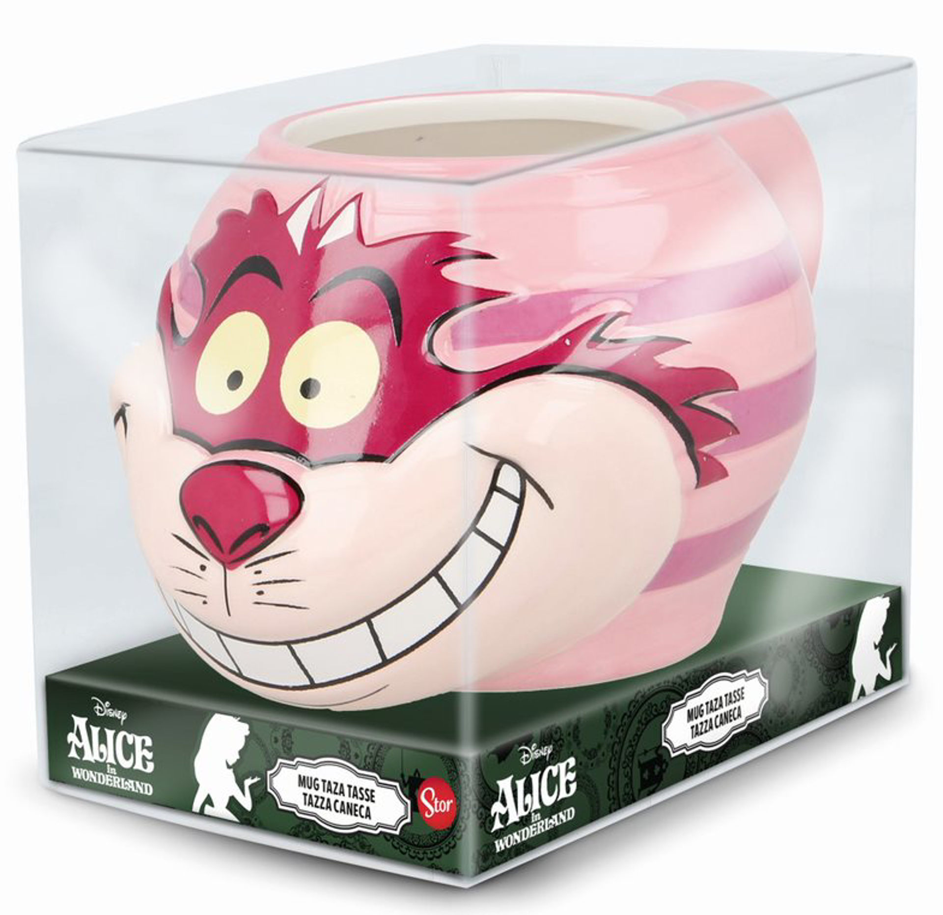Stor Young Adult - Disney : Alice au pays des merveilles - Mug 3D en Dolomite - Le Chat du Cheshire - 500 ML - flash vidéo