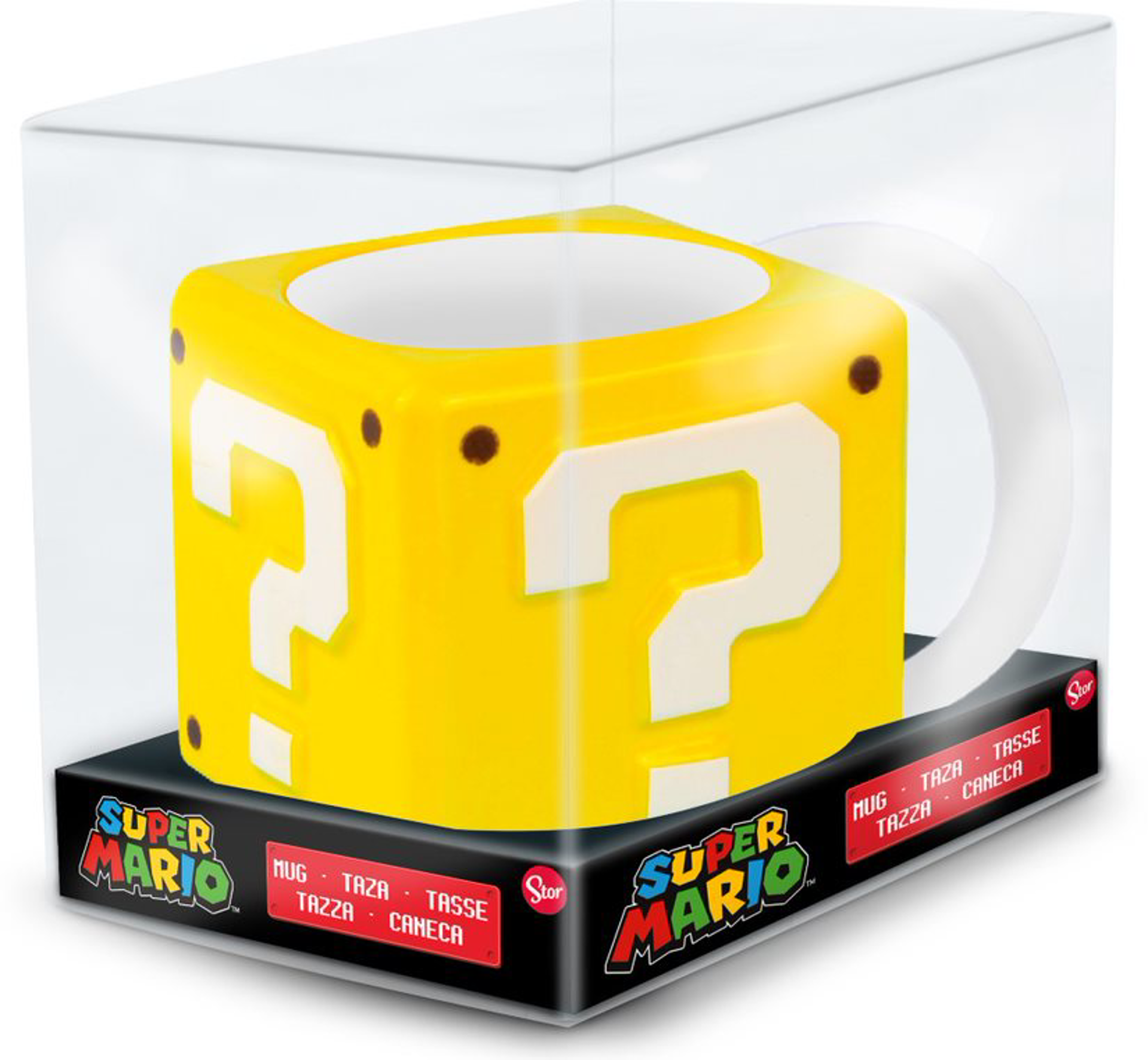Stor Young Adult - Nintendo - Mug 3D en Dolomite - Super Mario : Bloc d'interrogation - 475 ML - flash vidéo