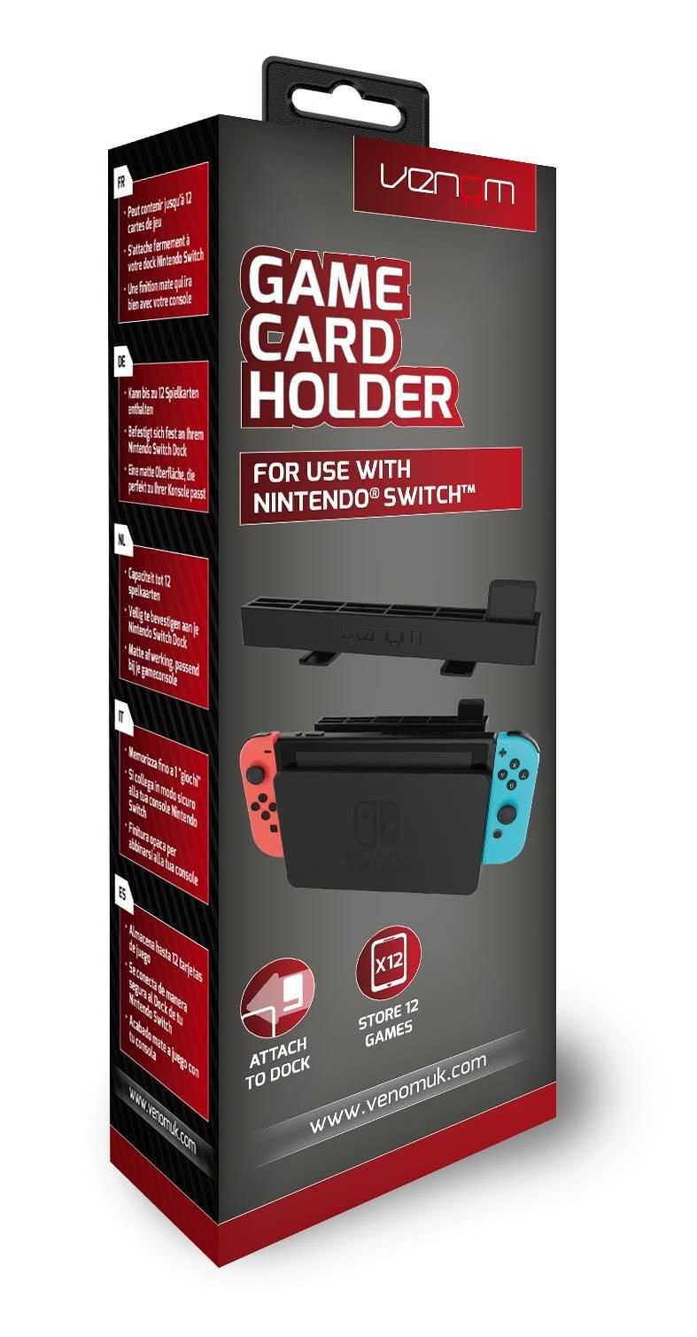 Venom Game Card Holder Storage Rack for Nintendo Switch - flash vidéo