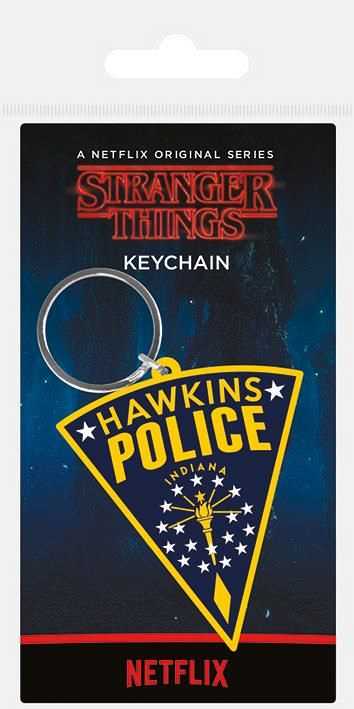 Stranger Things - Hawkins Police Rubber Keychain - flash vidéo