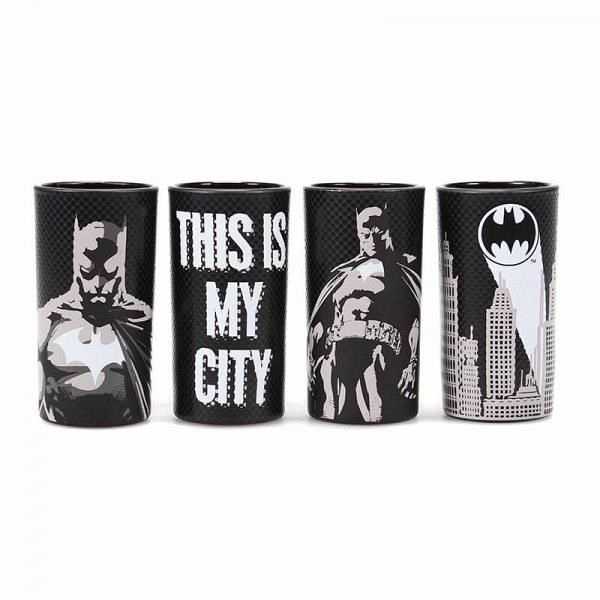 DC Comics - Set of 4 Batman Mini Glasses - flash vidéo