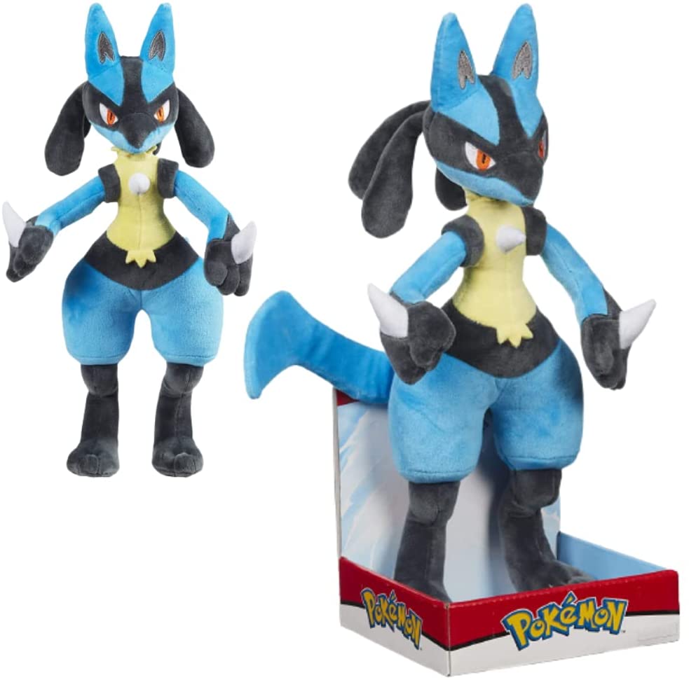 Pokémon - Peluche Lucario Wave 7 30cm - flash vidéo