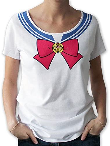 Sailor Moon - Cosplay White Woman T-Shirt XL - flash vidéo