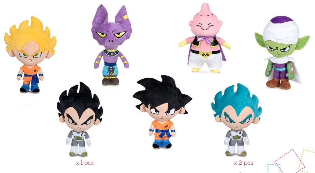 Dragon Ball Super - Assortiment de 7 Peluches 31 cm - flash vidéo