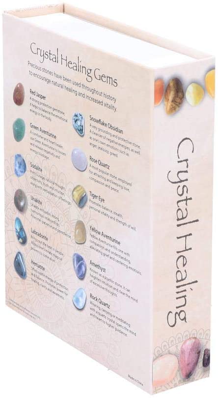 Crystal Healing - Ensemble de 12 pierres favorisant le bien-être spirituel