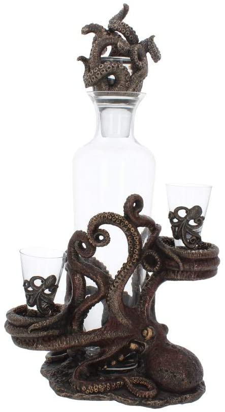 Tentacle Temptation - Porte-bouteille et porte-verre à shot en forme de pieuvre 40cm - flash vidéo