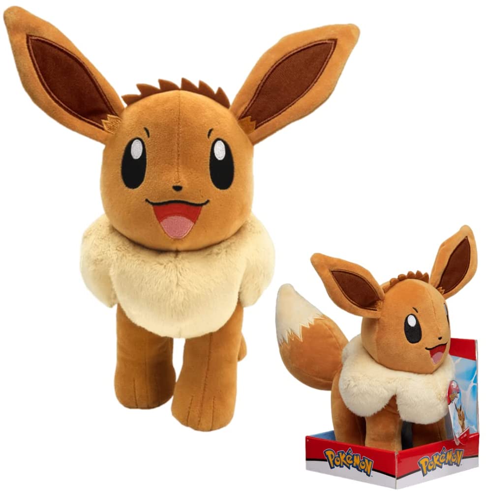 Pokémon - Peluche Évoli 30cm - flash vidéo