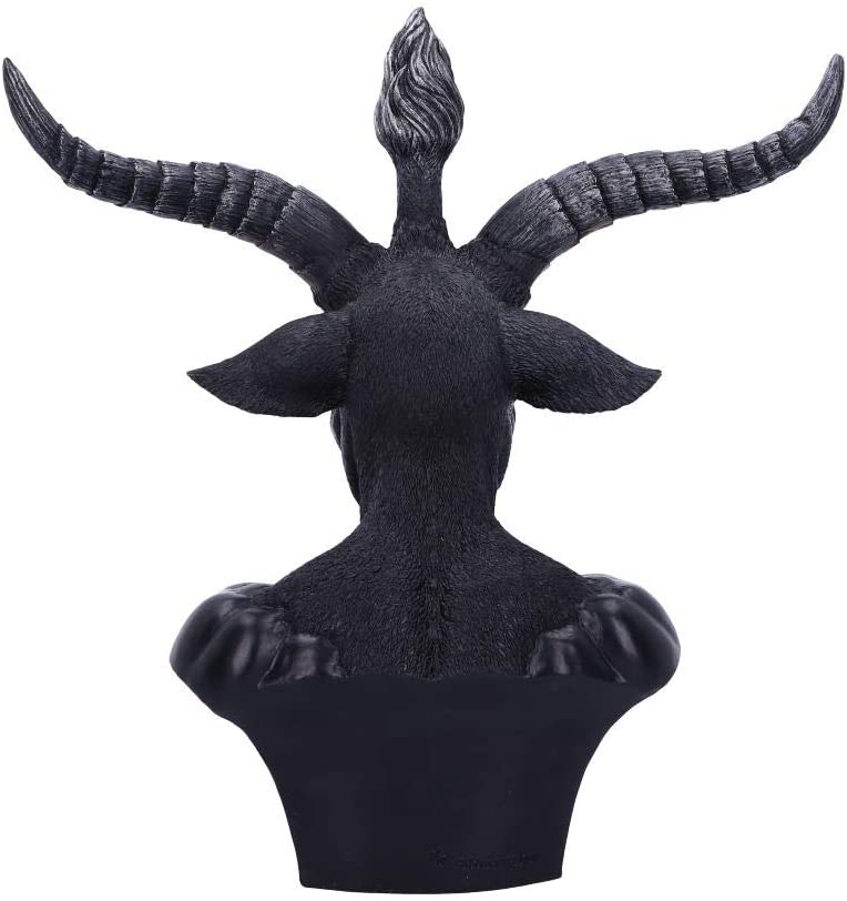 Baphomet - Buste céleste noir et argent 33cm - flash vidéo