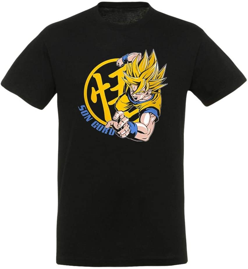 § Dragon Ball - Goku Super Saiyan Black Man T-Shirt M - flash vidéo