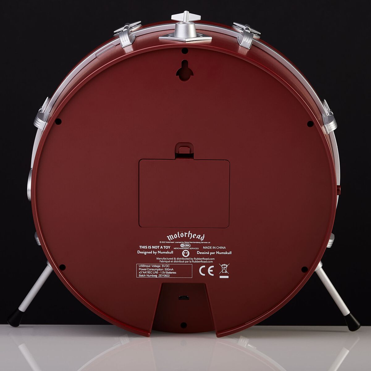 Motorhead - Lampe en forme de grosse caisse avec logo du groupe - flash vidéo