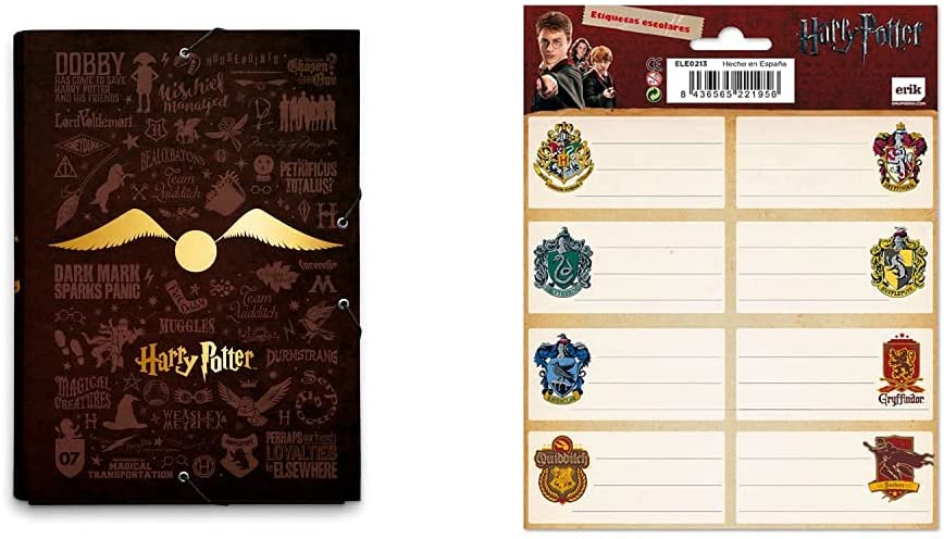 Harry Potter - Farde à élastique A4 Vif d'Or - flash vidéo