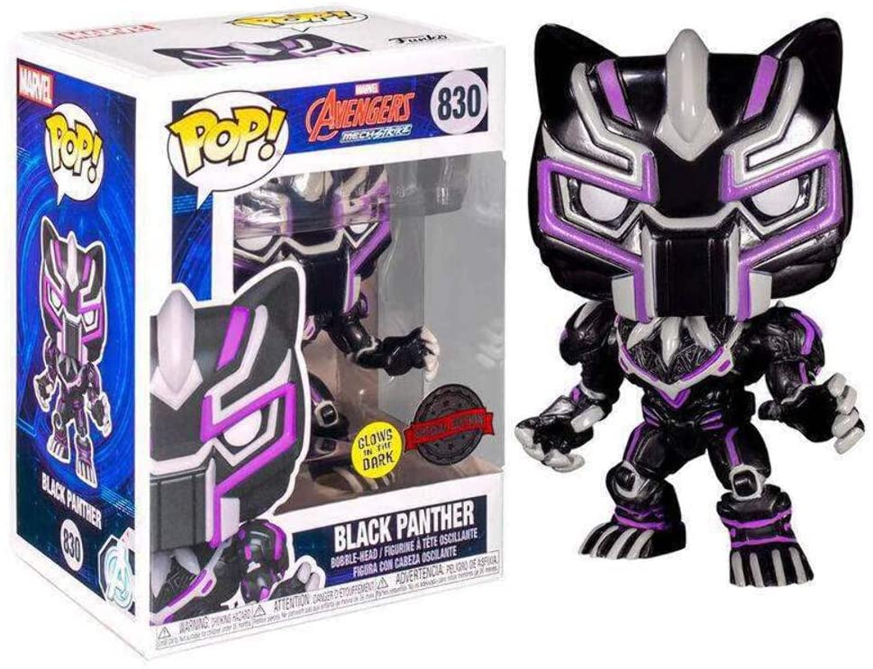 Funko Pop! Marvel: Mech - Black Panther (Glow-in-the-dark) - flash vidéo