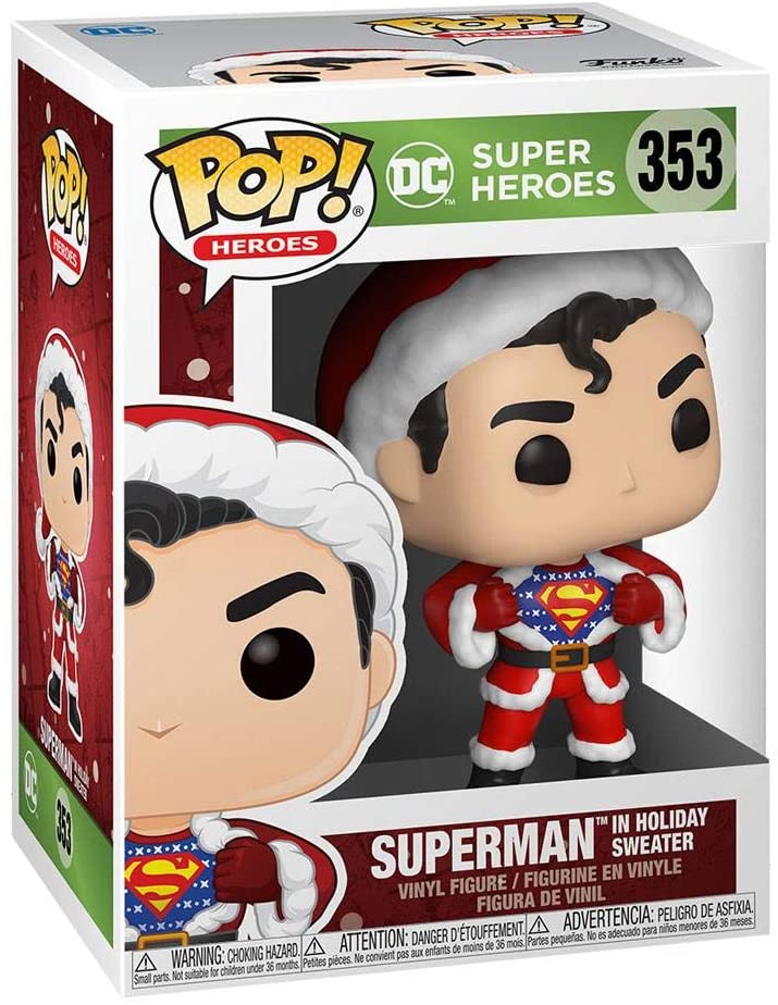 Funko Pop! POP Heroes DC Comics Holiday Superman with Sweater ENG Merchandising - flash vidéo