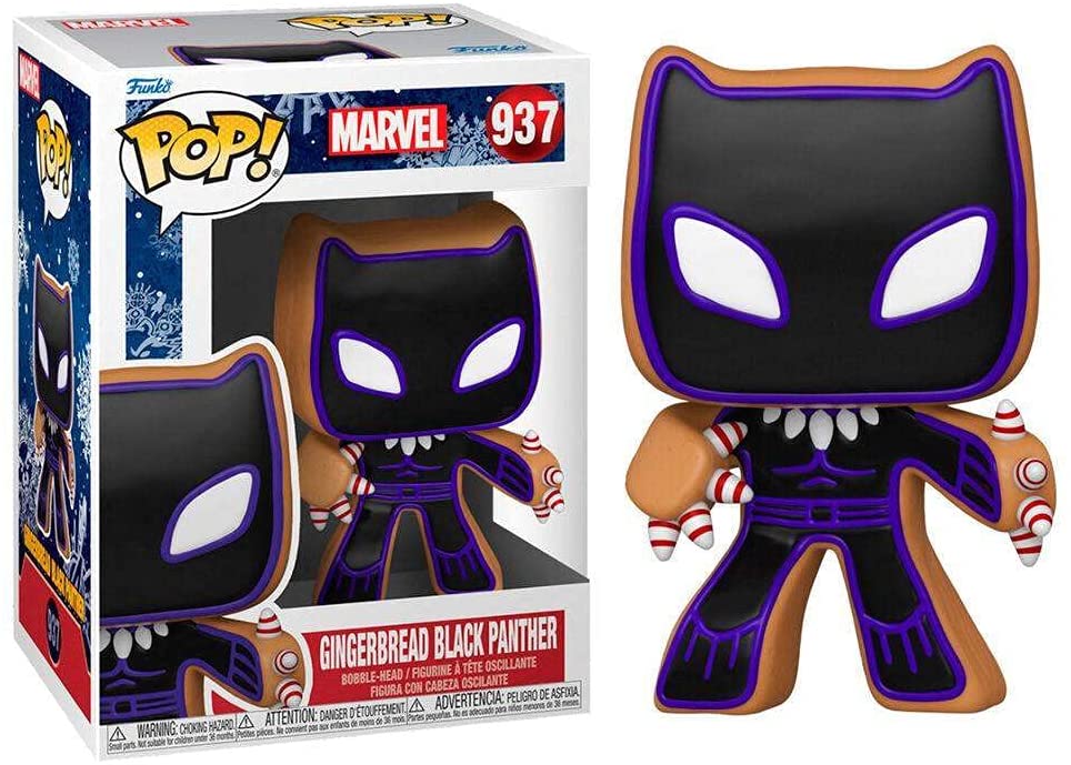 Funko Pop! Marvel: Holiday - Gingerbread Black Panther ENG Merchandising - flash vidéo