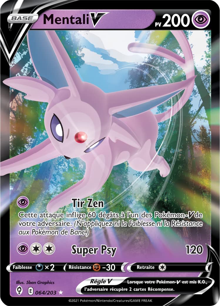 Pokémon JCC - Boîte Héros-V Évolutions d'Évoli (Mentali-V / Noctali-V / Nymphali-V - 1x Boite aléatoire) - flash vidéo