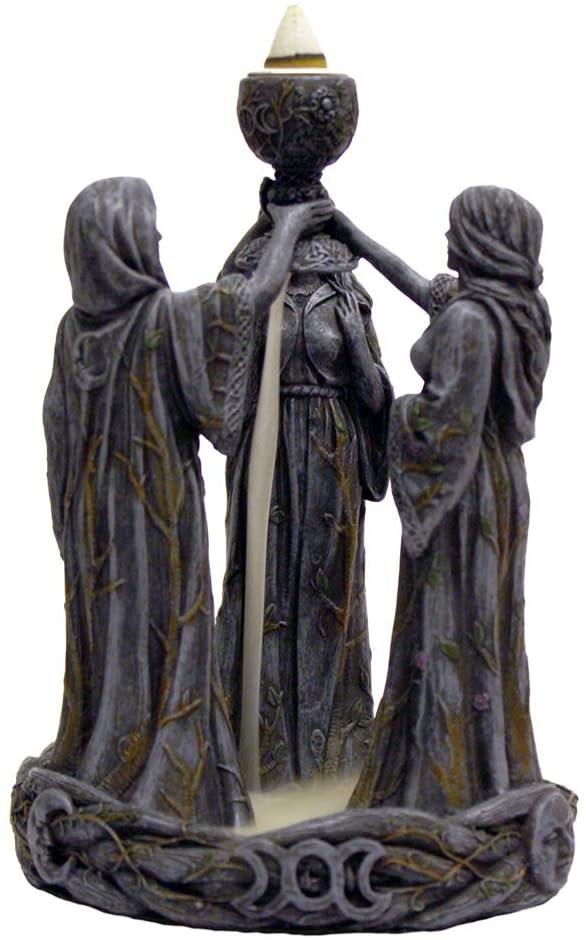 Mother, Maiden & Crone Backflow Incense Burner 18cm - flash vidéo