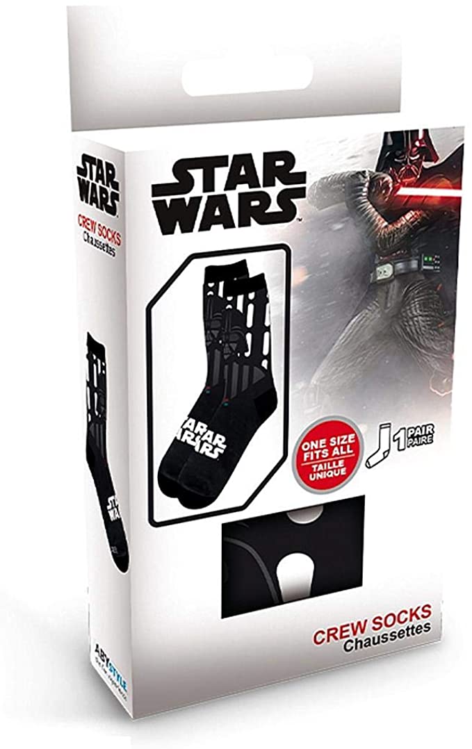 Star Wars - Chaussettes Dark Vador Noire et Blanche - flash vidéo