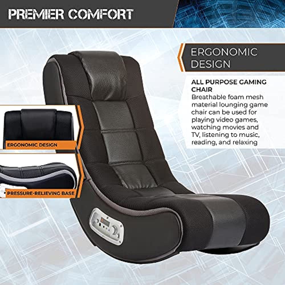 X Rocker - G-Force Sport 2.1 Stereo Audio Gaming Chair with Subwoofer - Red & Black - flash vidéo
