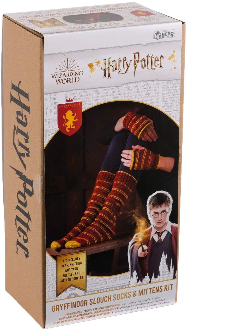 Harry Potter - Kit de tricot pour moufles et chaussettes hautes Gryffondor - flash vidéo