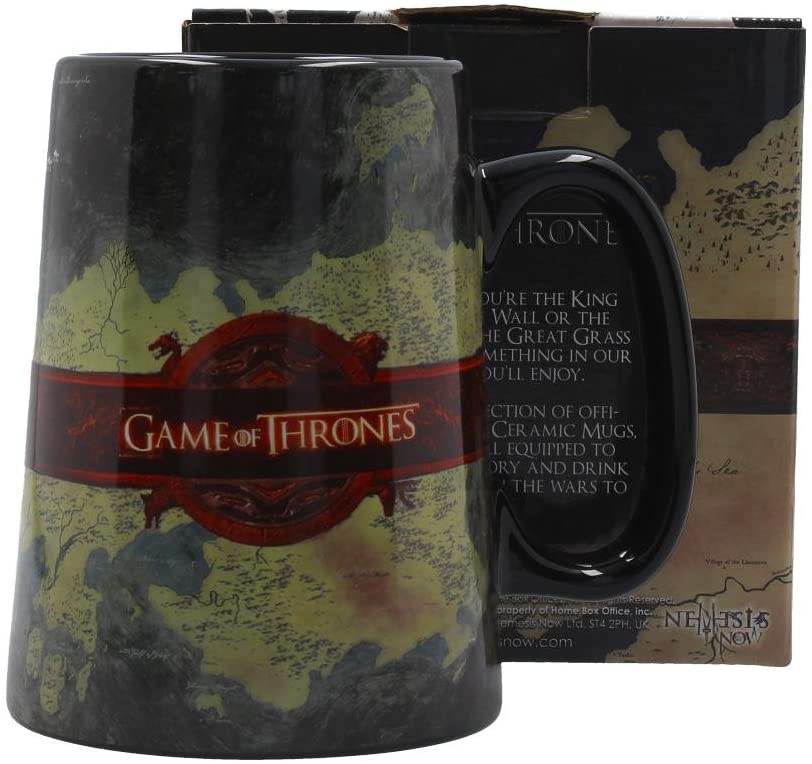 § $ Game of Thrones - Ceramic Map Tankard 13.5cm - flash vidéo