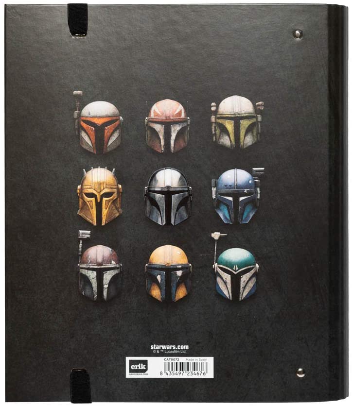 Star Wars: The Mandalorian - Classeur Premium à 4 anneaux avec élastique - flash vidéo