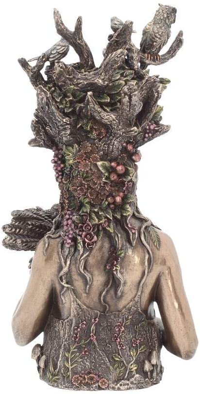 Mother Earth - Buste couleur bronze de la Terre Mère Gaia 26cm