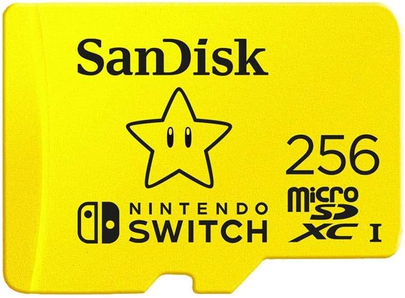 SanDisk - Carte mémoire microSDXC UHS-I 256 Go Edition Super Mario Super Star pour Nintendo Switch, Switch Lite et Switch OLED - flash vidéo