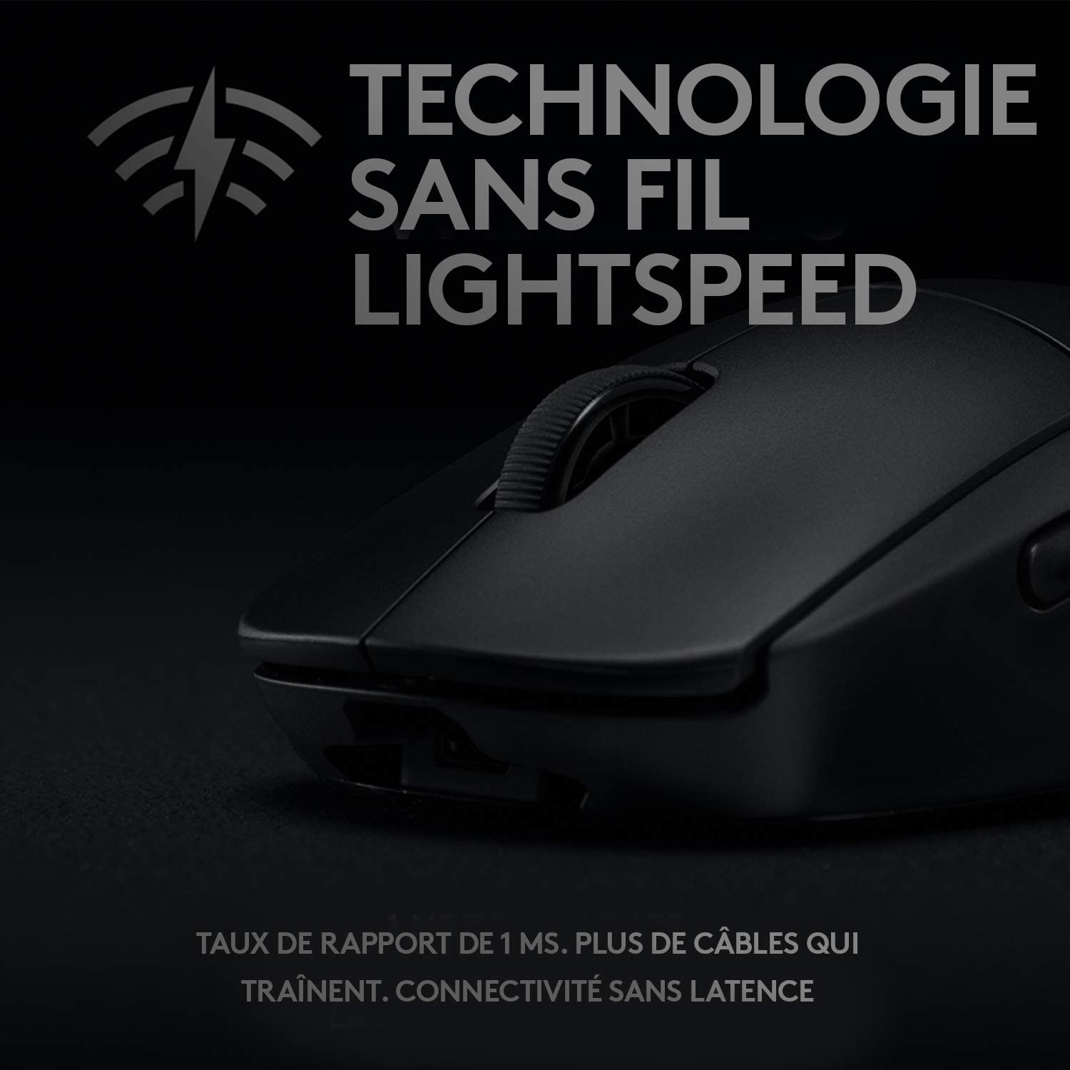 Logitech Souris de jeu sans fil G PRO Noire - flash vidéo